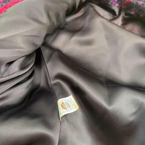 B. Altman & Co. VTG Plaid Art To Wear Artsy Coat Jacket Sz XS Small See Measure - Picture 9 of 10